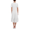 thumbnail image 2 of London Times Womens Ruffled Surplice Midi Dress, 2 of 2
