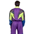thumbnail image 2 of Leg Avenue Men's Retro 80s Tracksuit Halloween Costume, Purple/Green, X-Large, 2 of 5