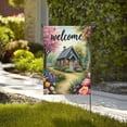 thumbnail image 4 of Welcome Spring Cottage Garden Flag 12x18 Inch Double Sided， Floral Butterfly House Yard Flag Outdoor Decor， Seasonal Farmhouse Banner, 4 of 6