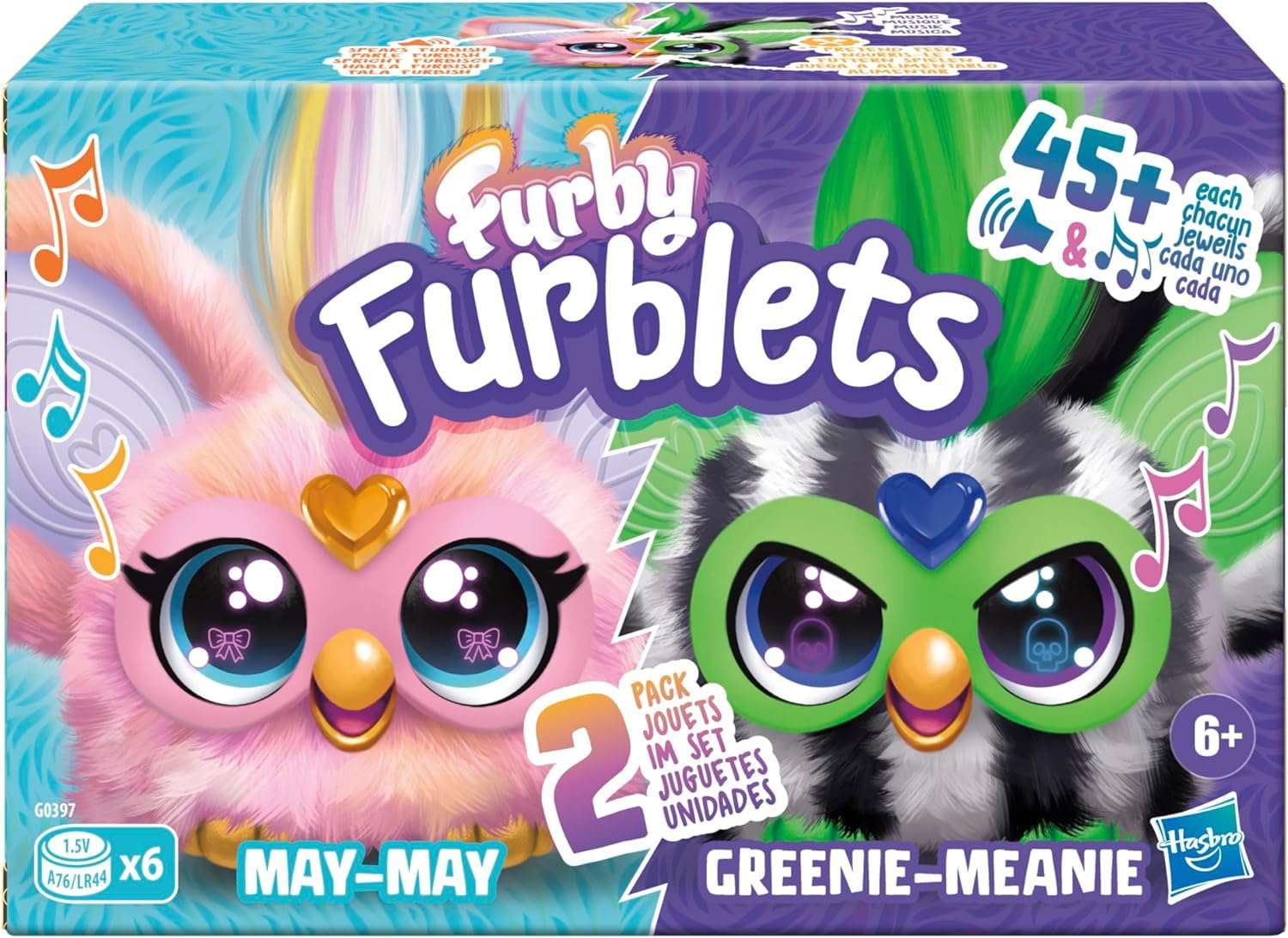 Furby Mini Friend Greenie-Meanie & May-May Figure 2-Pack