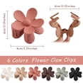 thumbnail image 4 of Hair Claw Clips 6PCS Flower Hair Clips Large Hair Clips Cute Claw Clips for Women Thick Hair, Hair Jaw Clips Big Dasiy Matte Hair Clips Non Slip Strong Hold for Women Thick Thin Hair, 4 of 5