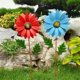 thumbnail image 5 of Estacas de Metal yuxing Azul Decoración de Jardín con Margaritas 3D, 5 of 5