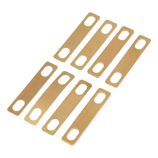 Cuñas de cuello para luthier de latón para guitarra, 8 piezas Cuñas para mástil de guitarra Cuñas de latón para mástil de guitarra Cuñas de reparación de cuello para guitarra Salida de alta intensidad