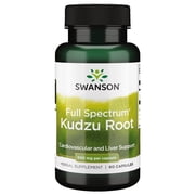 Swanson Full Spectrum Kudzu Root - Herbal Supplement Supporting Heart Health & Liver Health - May Support Healthy Blood Pressure & Cholesterol Levels - (60 Capsules, 500mg Each)