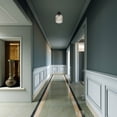 thumbnail image 4 of Designers Fountain Ele 7.25 inch 1-Light Matte Black Modern Semi Flush Mount Ceiling Light, D288M-SF-MB, 4 of 9
