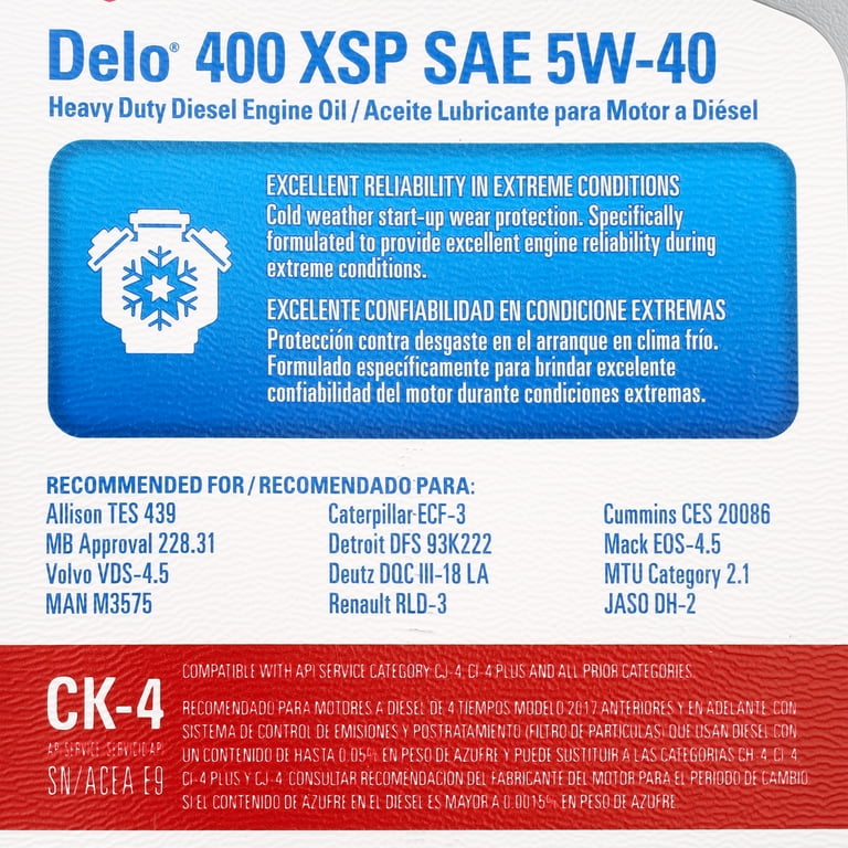 Chevron Delo 400 XSP Full Synthetic 5W-40 Heavy Duty Diesel Engine