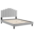 thumbnail image 3 of Modway Elise Full Modern Style Performance Velvet Platform Bed in Light Gray, 3 of 10