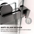 thumbnail image 5 of UKD01 56 to 60 in. x 72 in. H Frameless Double Sliding Shower Door in Space Gray with 3/8 in. (10mm) Clear Glass, 5 of 7