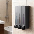 thumbnail image 4 of Liquid Soap Dispenser, Wall Mount Soap Dispenser, Wall Mount Shower Liquid Shampoo Dispenser Three Head Shampoo Dispensers Hotel Bathroom, 4 of 5