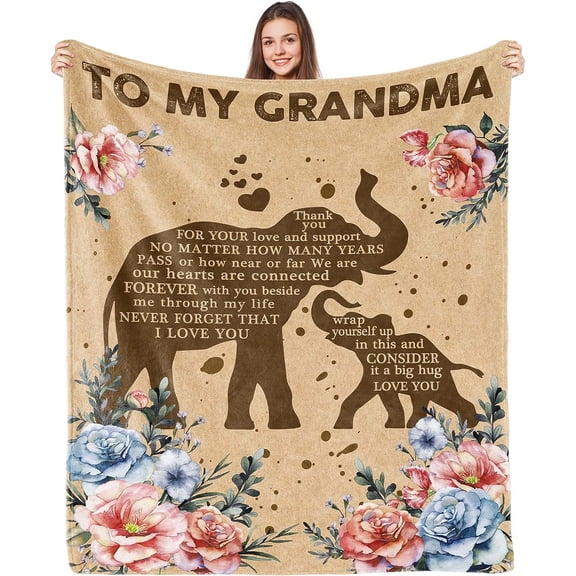 Gifts for Grandma from Grandchildren for Grandma Mothers Birthday Gift for Grandma from Grandchildren Best Gift Ideas for Mom from Grandchildren Throw Blanket 50×60inch