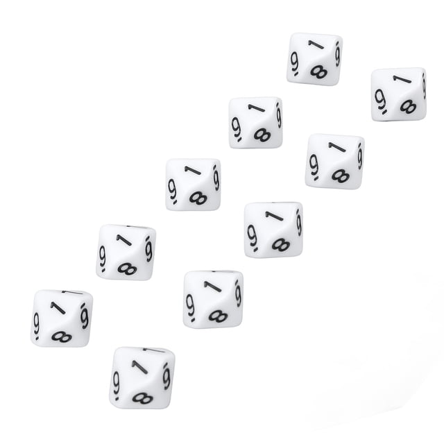 20Pcs Plastic 10 Sided Number Game for Home Decoration and Party Accessory