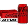 Coca-Cola Zero Sugar Sugar-Free Cola, 12 fl oz Cans, 20 Pack