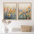 thumbnail image 2 of PixonSign Framed Wall Art Yellow Wildflowers Garden Floral Posters, Set of 2 Nature Pastel Botanical Field Illustrations Wall Decor, Adhesive Canvas Prints for Home Decor - 11"x14" Natural, 2 of 5
