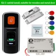 thumbnail image 1 of OBO RFID Door Access Control System Kit Set 125KHz Fingerprint Biometric +Electric Magnetic Electronic Locks+ DC12V Power Supply ,Ultra-Quiet Operation, 1 of 6