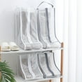 thumbnail image 4 of Advancent Bolsa de almacenamiento de botas de PVC, portátil, transparente, impermeable, a prueba de humedad, asa de elevación protectora, Almacenamiento y organización del hogar Negro Largo, 4 of 6