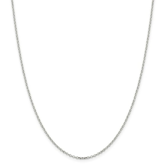 925 Sterling Silver 1.75mm Diamond-cut Cable Chain; 18 inch; for Adults and Teens; for Women and Men
