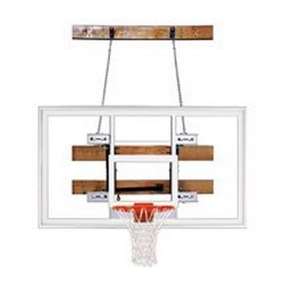 First Team FoldaMount46 Supreme Steel-Acrylic Side Folding Wall Mounted Basketball System44; Gold