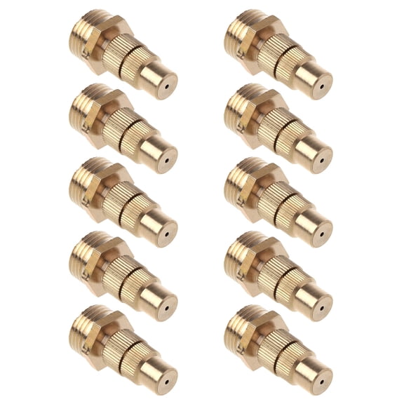 10pcs Nozzles High Pressure for Garden Irrigation Brass High Atomization Nozzles Adjustable Water Sprayers 1/2In Nozzles
