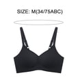 thumbnail image 2 of Sujetador Inalámbrico Sujetador Sin Costuras Para Mujer Sujetador Súper Cómodo Sujetador Invisible Ajustable Con Cuello En V - Negro, 2 of 6