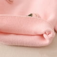 thumbnail image 5 of GYRATEDREAM Girls Striped Sweaters Gradient Long Sleeve Cable Knit Sweater Cute Print Top Chunky Pullover Jumper Fall Winter for 2-3Y Pink, 5 of 9