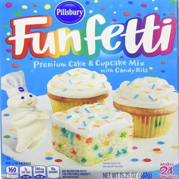 Funfetti Box Pillsbury Funfetti Halloween Cake Mix with Candy Bits, 15.25 Oz Box ...