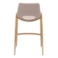 thumbnail image 6 of Desi Counter Stool Beige & Gold Counter Stool, Modern Style, Plush and durable faux leather fabric, Plywood, Indoor Bar, 6 of 10