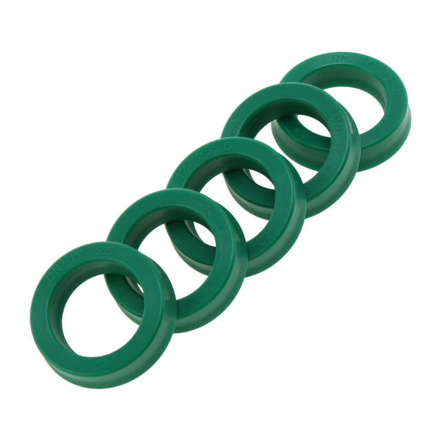 Anillo de Sello de Aceite Universal Labio UN Sello de Eje Rotativo 17x25x6mm Alta Presión TPU Verde 5 Pcs