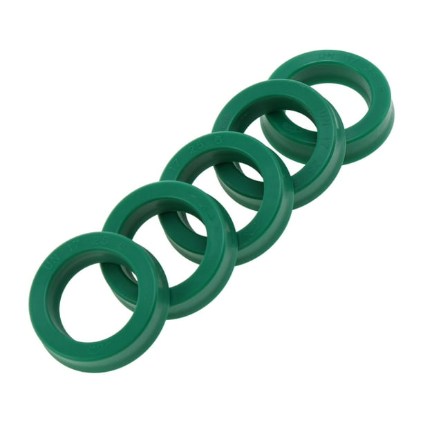 Anillo de Sello de Aceite Universal Labio UN Sello de Eje Rotativo 17x25x6mm Alta Presión TPU Verde 5 Pcs