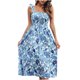 thumbnail image 1 of Vestido de gasa de vendaje con cordones florales y tirantes casuales de moda sexy de verano para mujer Pompotops ghjkhdj11522, 1 of 8