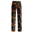 thumbnail image 5 of RUPKUL Cute Womens Fall Pajamas Elastic Waist Halloween PJs Women Thin Breathable Cozy Nightwear Women's Pajama Bottoms Long, XXL, 5 of 6