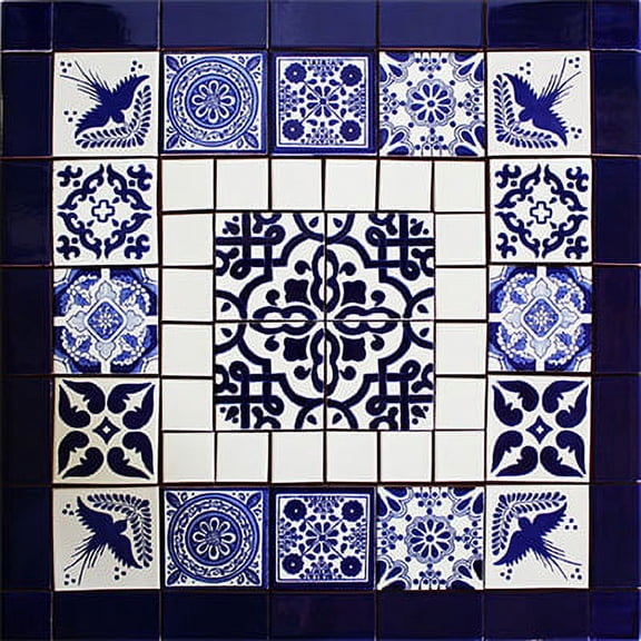 Cinza Mexican Tile Set Backsplash Mural