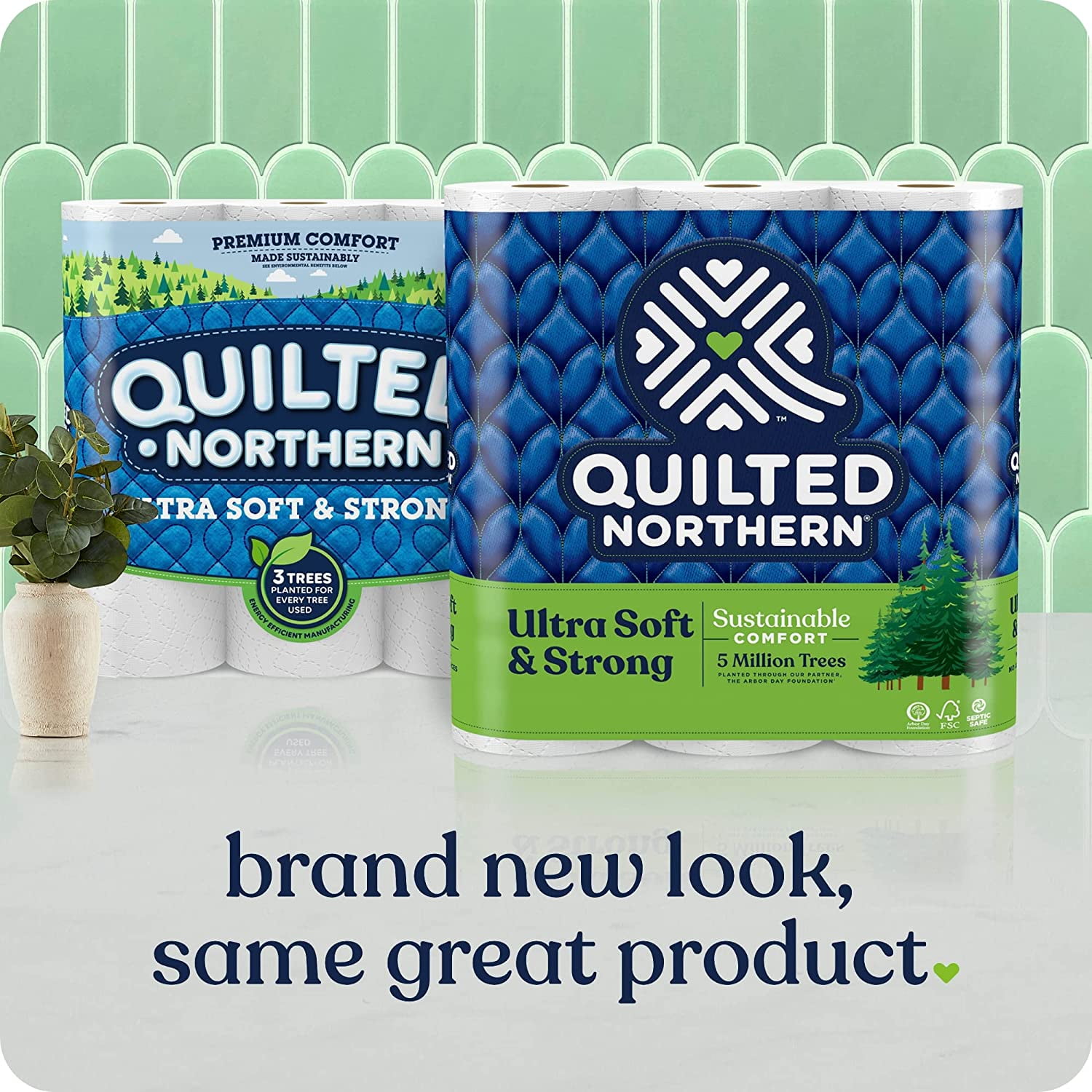 Quilted Northern 6017589 415.47 sq ft. White Ultra Soft & Strong Toilet Paper, 12 Rolls - 328 Sheet