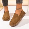 thumbnail image 2 of Solid Round Toe -On Loafers for Women Casual Comfort Walking Shoes, 2 of 9