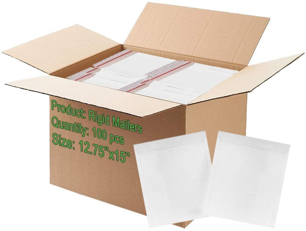 Pack of 100 Rigid Mailers 12.75 x 15 Paperboard mailers 12 3/4 x 15
