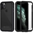 thumbnail image 1 of Seacosmo iPhone 11 Pro Max Case, [Built-in Screen Protector] Full Body Clear Bumper Phone Case Rugged Shockproof Protective Case Cover for iPhone 11 Pro Max, Black, 1 of 7