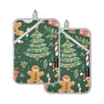 thumbnail image 7 of Yayeee Pot Holders Kitchen Heat Resistant with Pocket 7"x9.8" Cotton Oven Cooking Hot Pads, Brown Christmas Gingerbread, 7 of 7