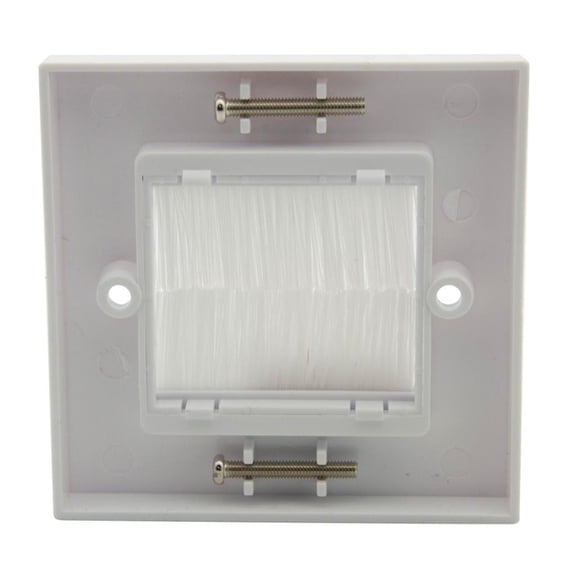 Brush Wall Plate Port Insert Cover Single Gang Bristles Brush Wall Plate