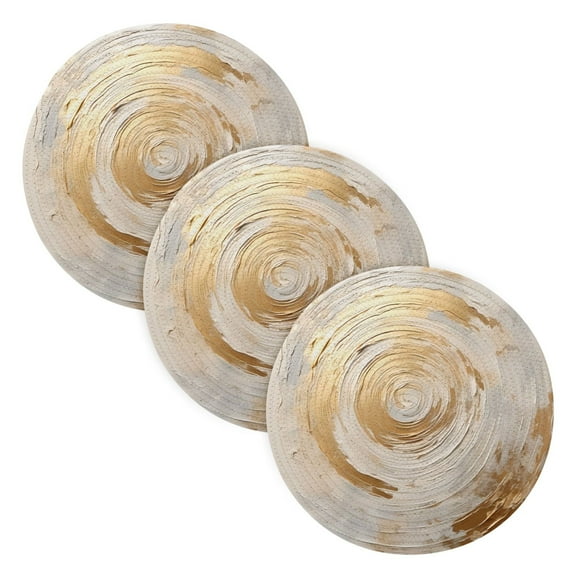 Circle Marble Trivet Mats Woven Pot Holders 3Pcs Non-Slip Heat Resistant for Hot Pots Pans Pats