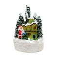 thumbnail image 2 of Light Up Santa Claus Ornament, Small Glowing Resin House Christmas Decor, Festive Tabletop Decoration for Christmas Tree Gift idea(D), 2 of 4