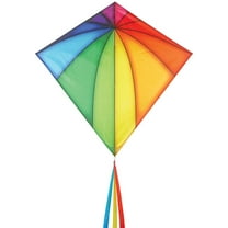 In the Breeze 3505 — Rainbow Stained Glass 30-inch Diamond — Colorful, Easy-Flying Kite with Included Kite Line and Bag
