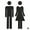 Black, variant on Bathroom Restroom Loo Woman&Man 3D Toilet Sign WC Sticker Plaque DIY Door 9CA υ√ U7J9
