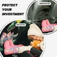 thumbnail image 2 of Kdxio Snake Holding A Lotus Print 2 Pack Car Kick Mat Seat Cover Back Protector Mat with Pockets for Organizer Backseat Protector and Storage Anti Kick Pad for Vehicles, 2 of 6