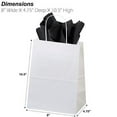thumbnail image 2 of 50ct White Paper Gift Bags + 100ct Black Gift Tissue (Flexicore Packaging), 2 of 2