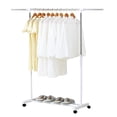 thumbnail image 1 of HOME ORGANIZER Removable Garment Rack Rolling Clothes Rack Holder Storage Organizer with Bottom Shelf Adjustable Height Length for Home Bedroom, 1 of 8