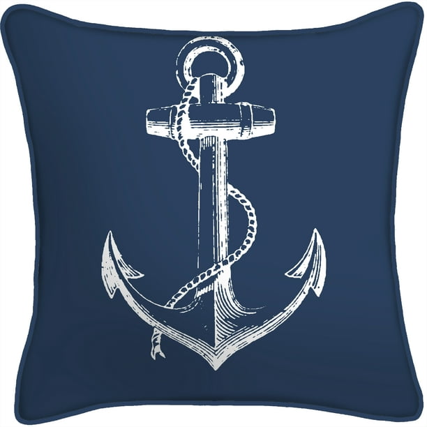 Mainstays Anchor Outdoor Pillow, Outdoor Anchor Pillow