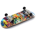 thumbnail image 4 of Teak Teak 34mm Pro Fingerboard Transfert de Chaleur Graphique Complet - Entièrement Assemblé avec Pièces Pro Level - Plateau en Bois en Forme de Pro (34x97mm), Roues UltraSpin, Camions Prodigy - Graffiti Mural, 4 of 4