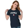 thumbnail image 4 of France Country Flag Soccer Fan Pride Womens Slim Fit Graphic Tee Brisco Brands S, 4 of 5