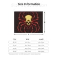 thumbnail image 5 of Yiaed Red Skull Spider Print Blanket Throw Blanket Soft Cozy Flannel Blanket for Home Bed Sofa Couch Chair-80"x60", 5 of 6