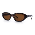 thumbnail image 4 of Retro Vintage Style Hipster Beveled Plastic Geometric Cat Eye Sunglasses Tortoise - Brown, 4 of 8