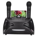 thumbnail image 3 of Portable Karaoke Machine, Powerful  PA Speaker System With 2  Microphones LED Lights, Rechargeable Battery Speaker /USB Memory Card Karaoke Machine For Kids And Adults, 3 of 8
